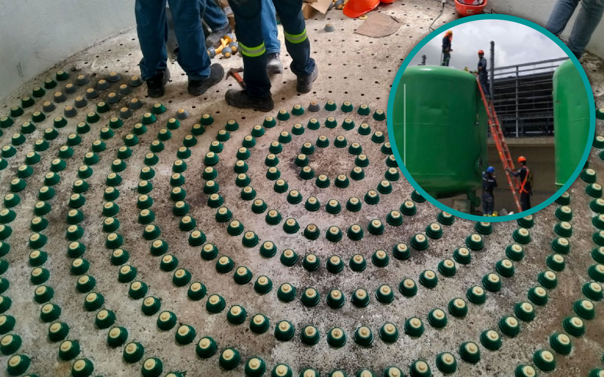 INSTALACIÓN DE DIFUSORES PARA FILTROS MULTIMEDIA